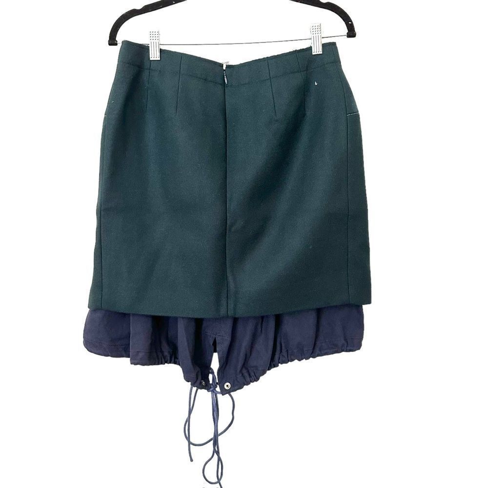 SACAI Wool Overlay Layered Skirt Sz 2 (M) - Picture 2 of 4